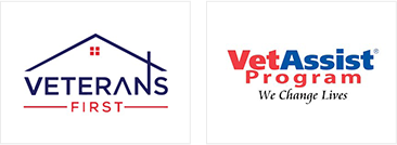 Logo Of Veterans First and Vet Assist Program With a Tagline We Change Lives